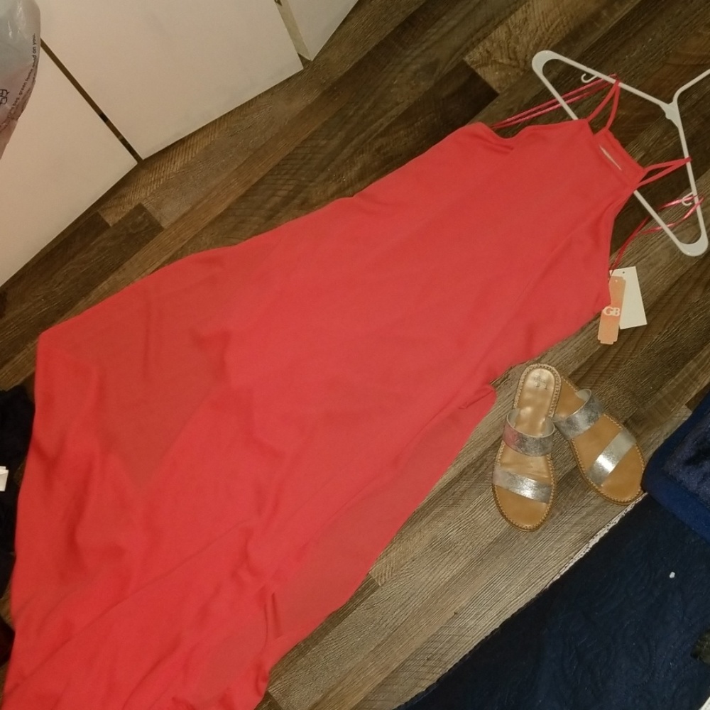 Coral gorgeous GB maxi dress